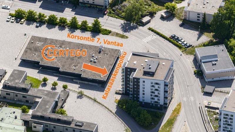CERTEGO Korso, ilmakuva kiinteistön alueesta.