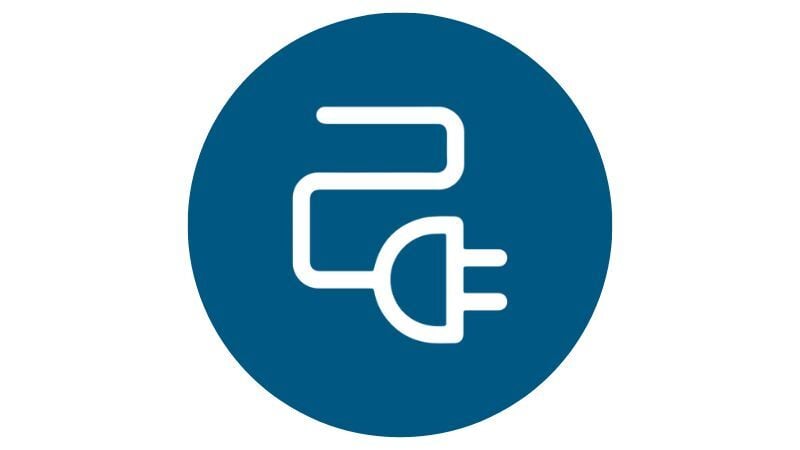 Sähköjohto -ikoni, joka symboloi teknisiä palveluita