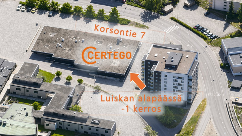 CERTEGO Korso ilmakuva toimipisteestä.