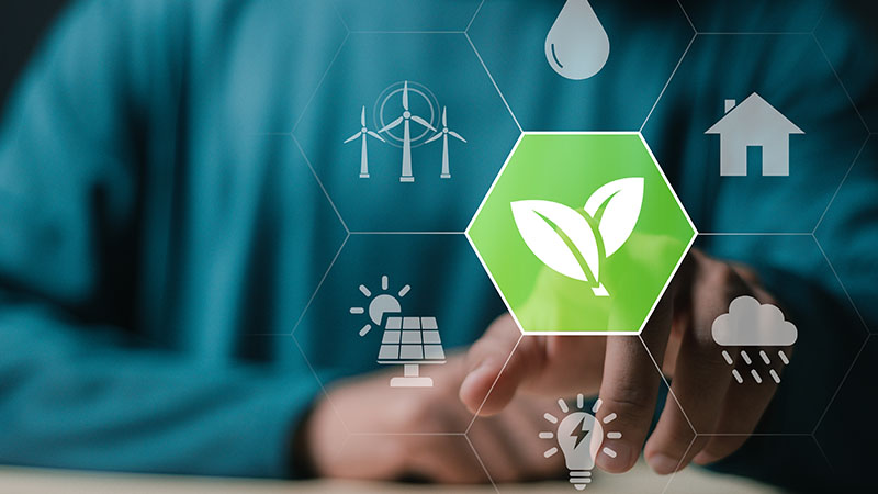 energiatehokkuutta kuvaava kuva, jossa symboliikkaa
