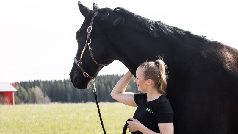 pararatsastaja Laura Kangasniemi ja hevosensa Prinssi Kuva Laura Kangasniemi