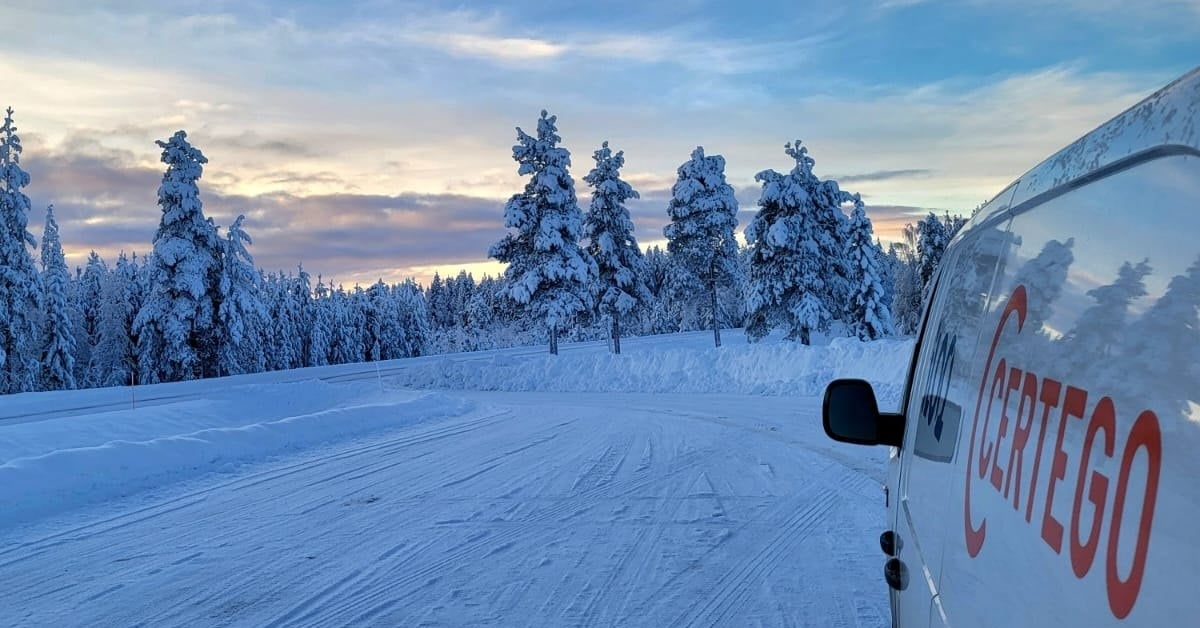 CERTEGO-auto talvimaisemissa Kuva Toni Yli-Kankaanpää
